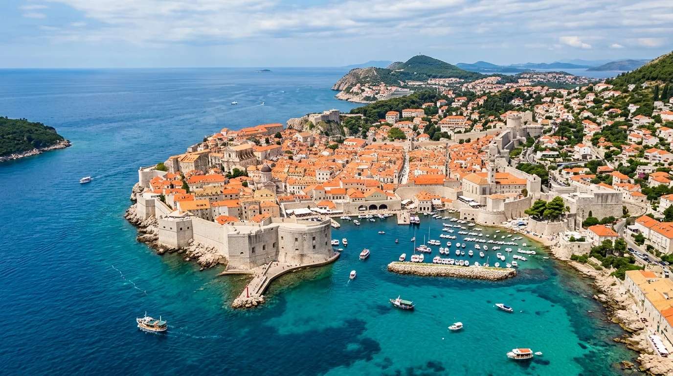 Best IPTV Croatia - Adriatic coast ancient walled harbor town