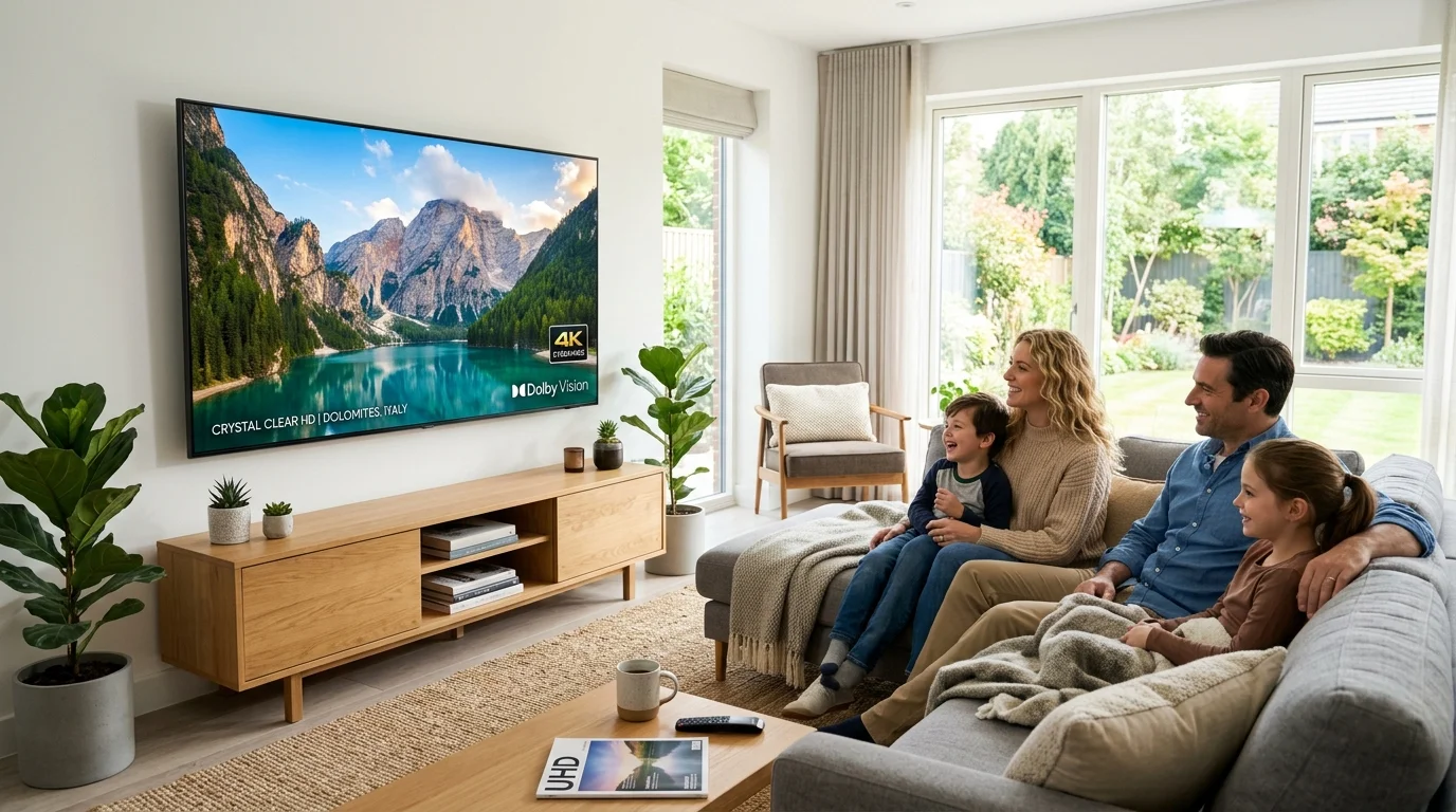 Crystal IPTV HD clear streaming on modern television