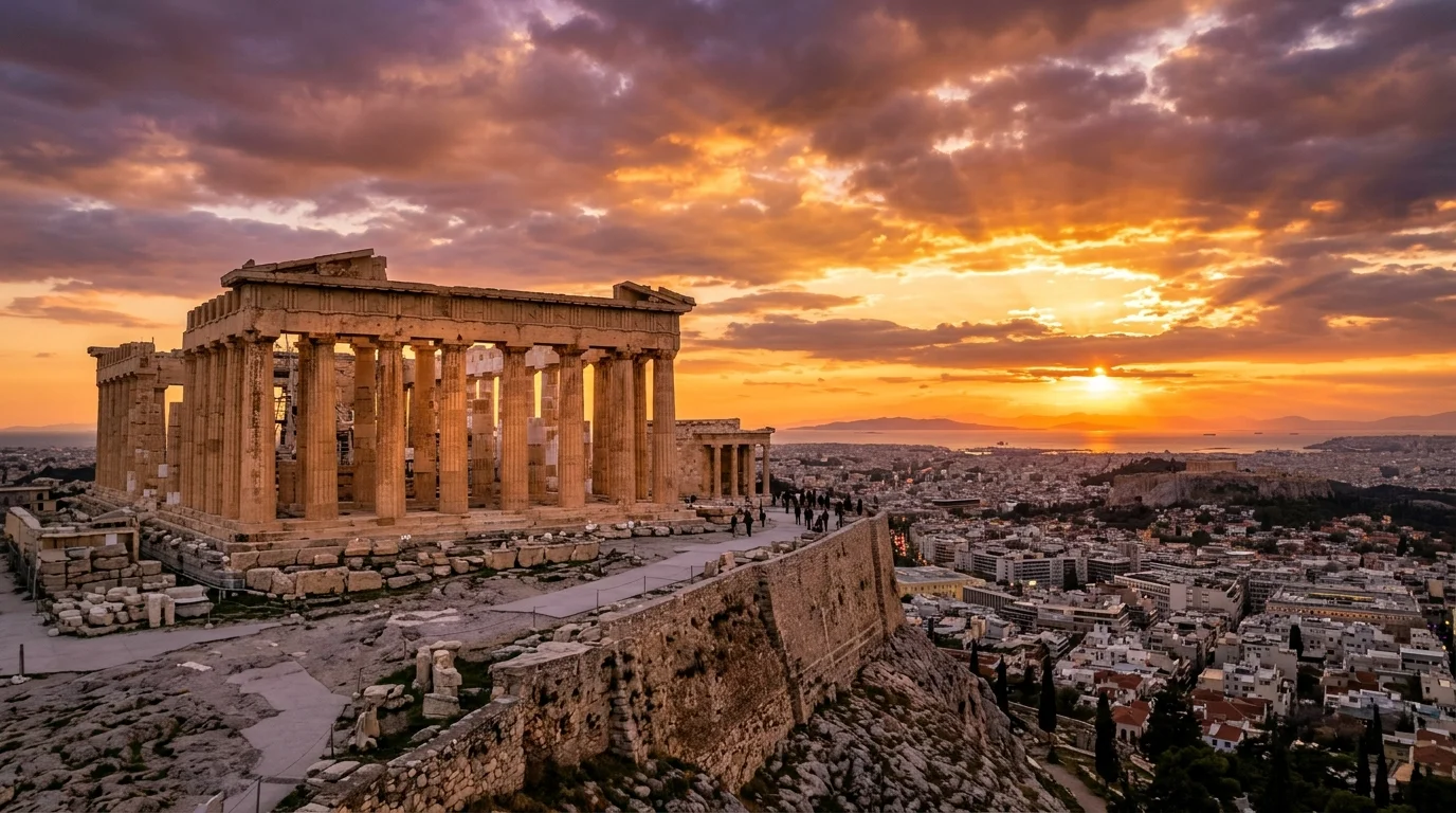 IPTV Greece - Athens Acropolis at golden hour