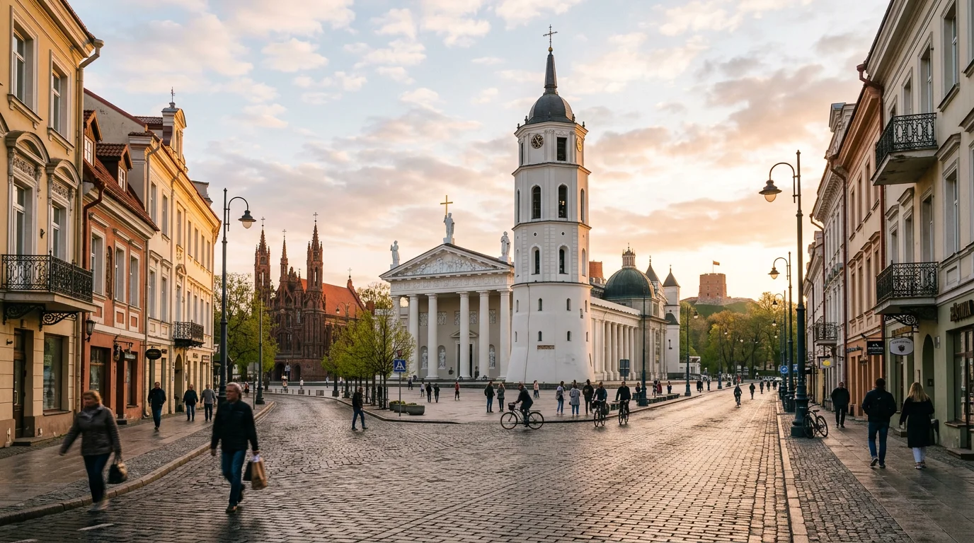 IPTV Lithuania - Vilnius old town cathedral square