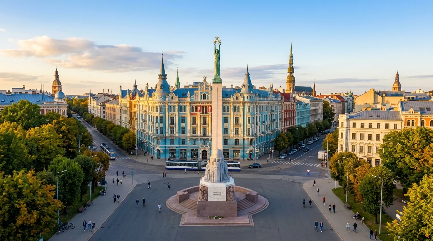 IPTV Latvia - Riga old town Freedom Monument